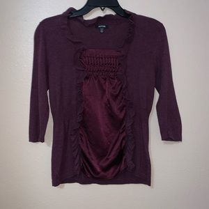 ✨💜 APT.9 Ruffle Blouse 3/4 Sleeve Size PXS